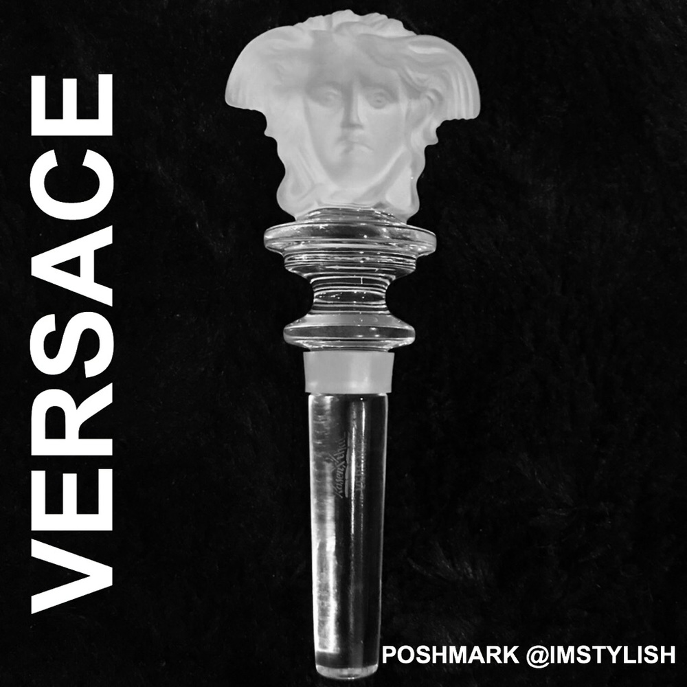 🆕NWOT VERSACE Rosenthal Crystal Wine Stopper